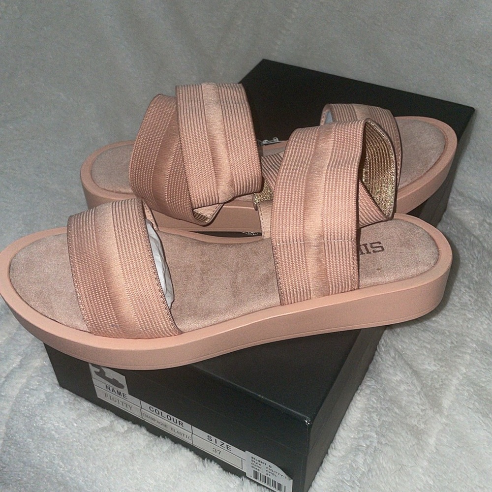 NWT Anthropologie SILENT D FIGITY Sandal in Champagne - Picture 12 of 15